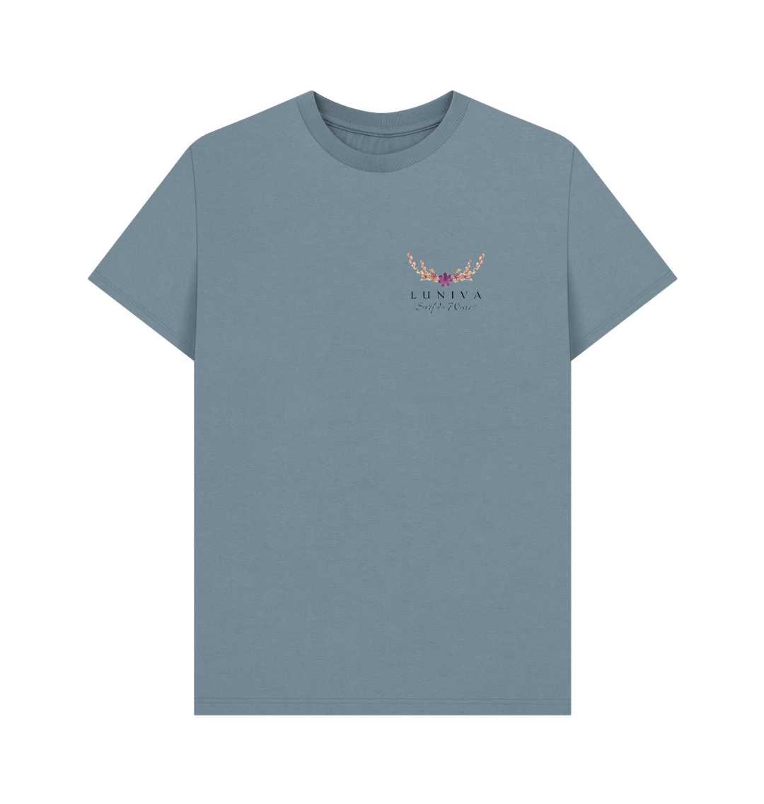 Stone Blue Printed T-shirt